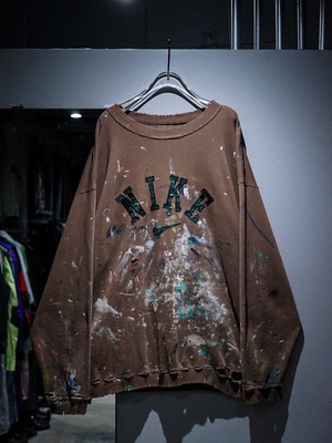 【add (C) vintage】"NIKE" Special Destroy × Print Loose Sweat Shirt