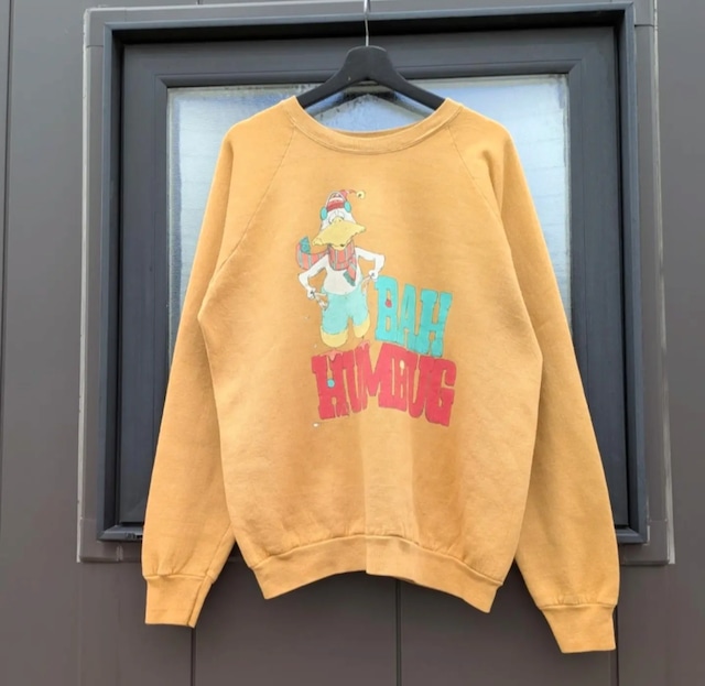 80s "BAH HUMBUG" print sweat shir 小岩店