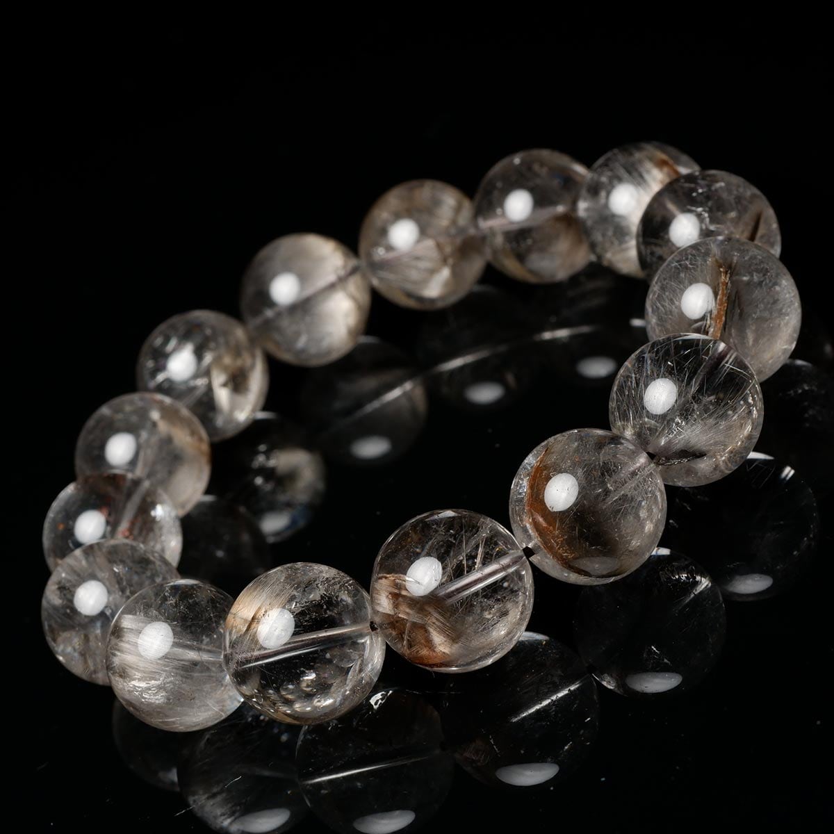 プラチナルチルクォーツ ブレスレット 14mm 211-1699