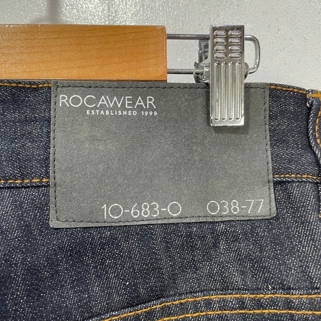 『送料無料』ROCAWEARロカウェア ディープブルーソリッドデニムパンツ W34