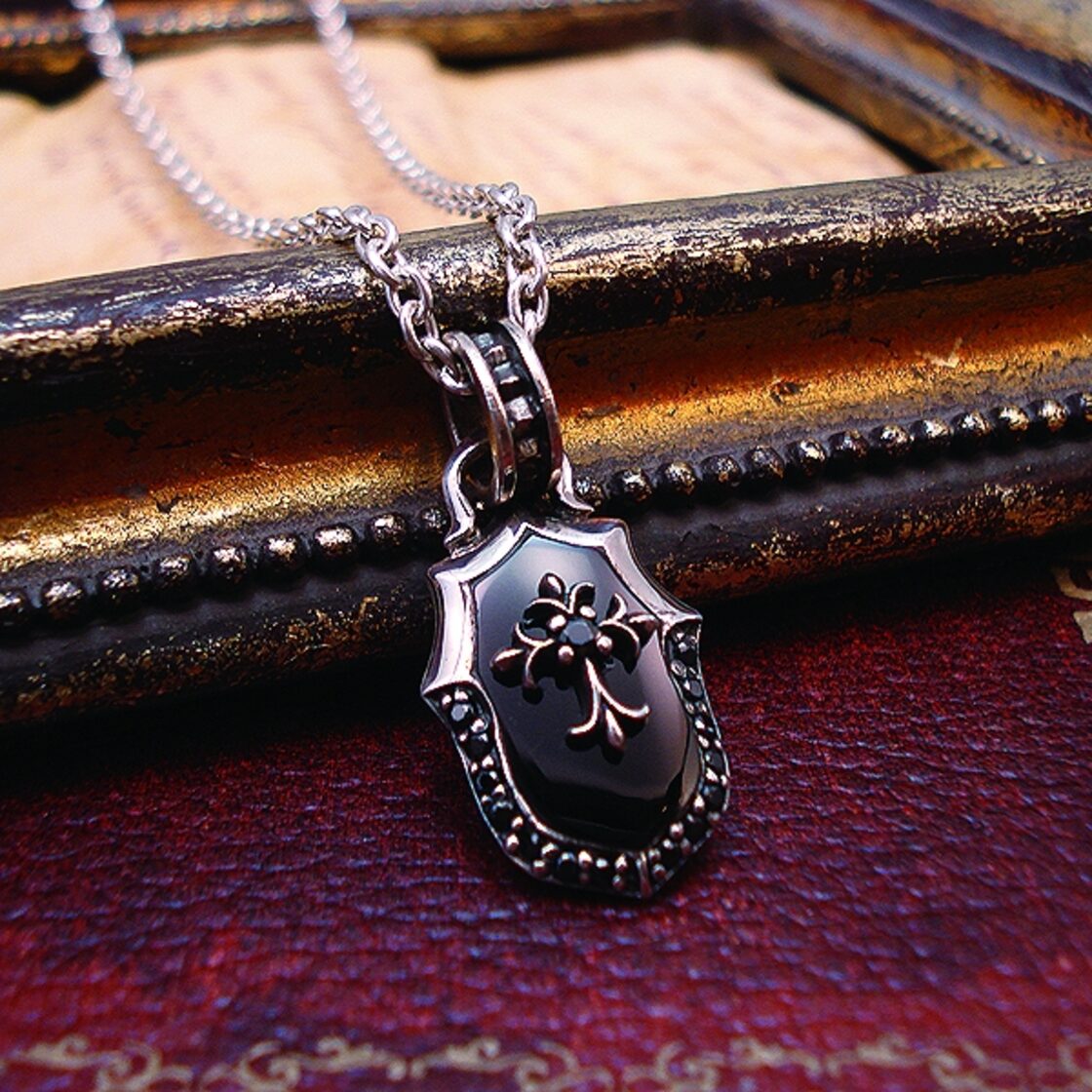 SILVER925 Pendant TOP -シルバー925 オニキス ブラックジルコニア 