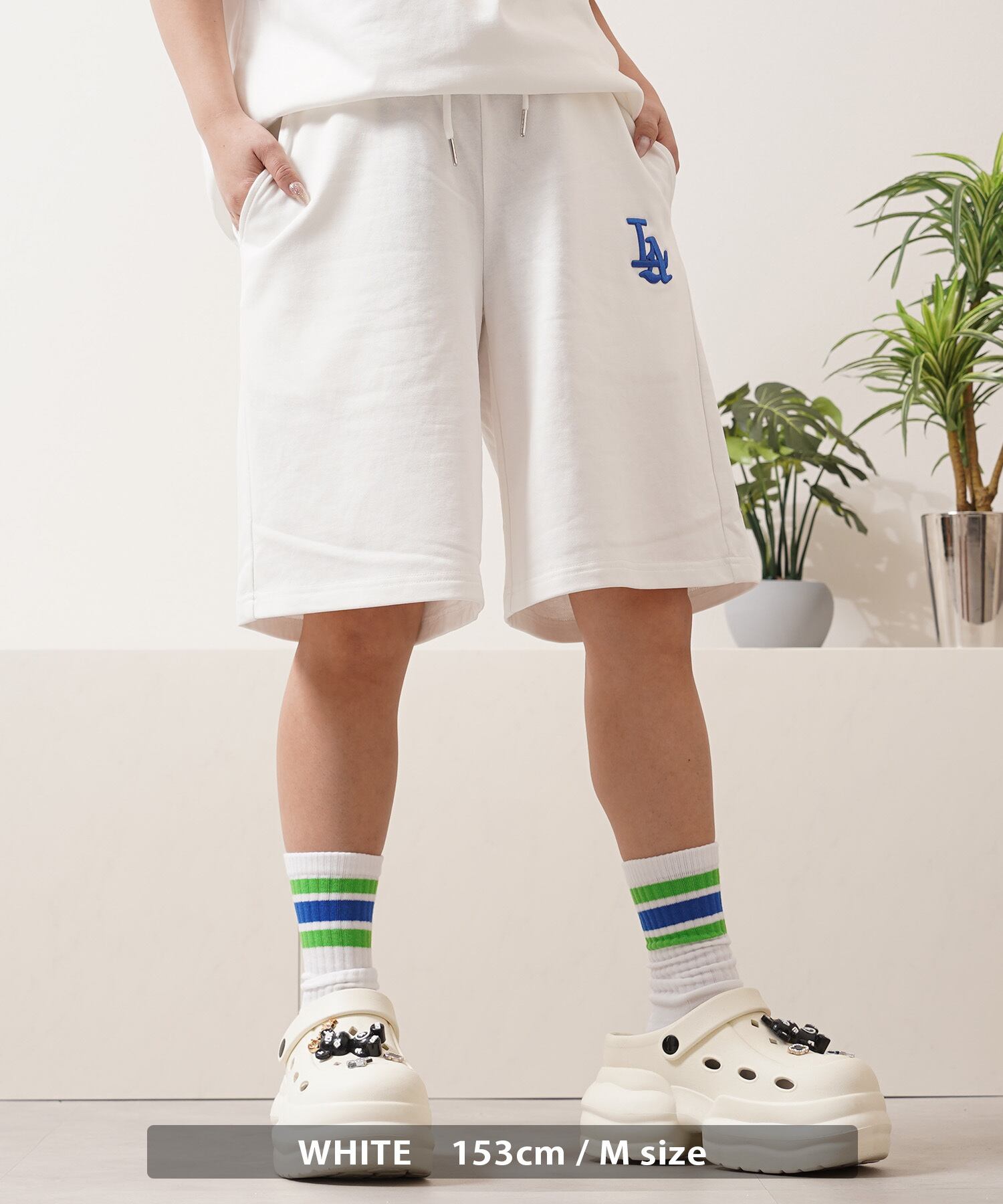 ◇LA ロゴ刺繍 スウェットショートパンツ◇yo-26002 | 1111clothing