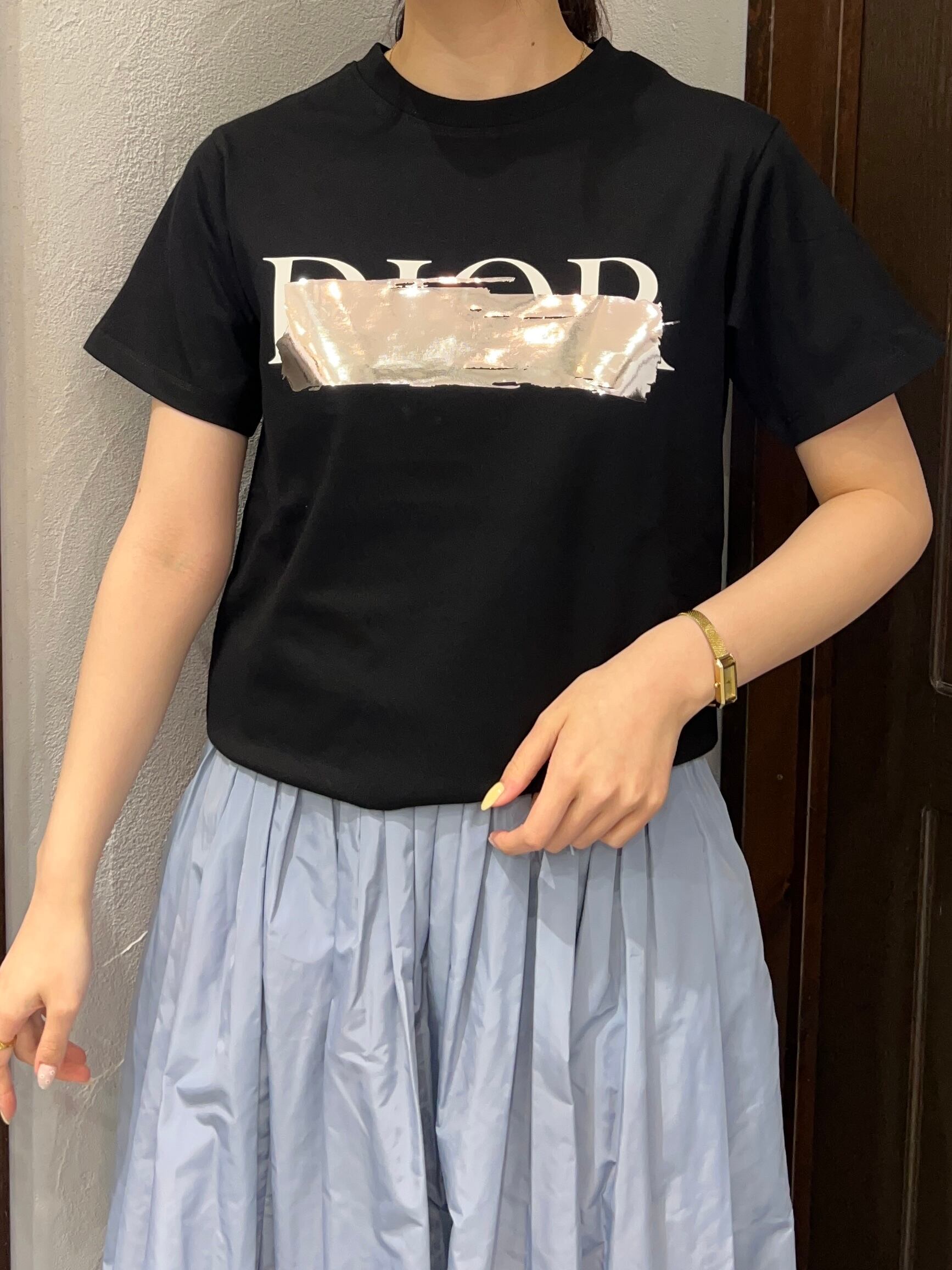 新品 タグ付き ミカーレミカーレ ネックレス付き ベロア Tシャツ ブラック 秋 新品 タグ付き ミカーレミカーレ ネックレス付き ベロア Tシャツ