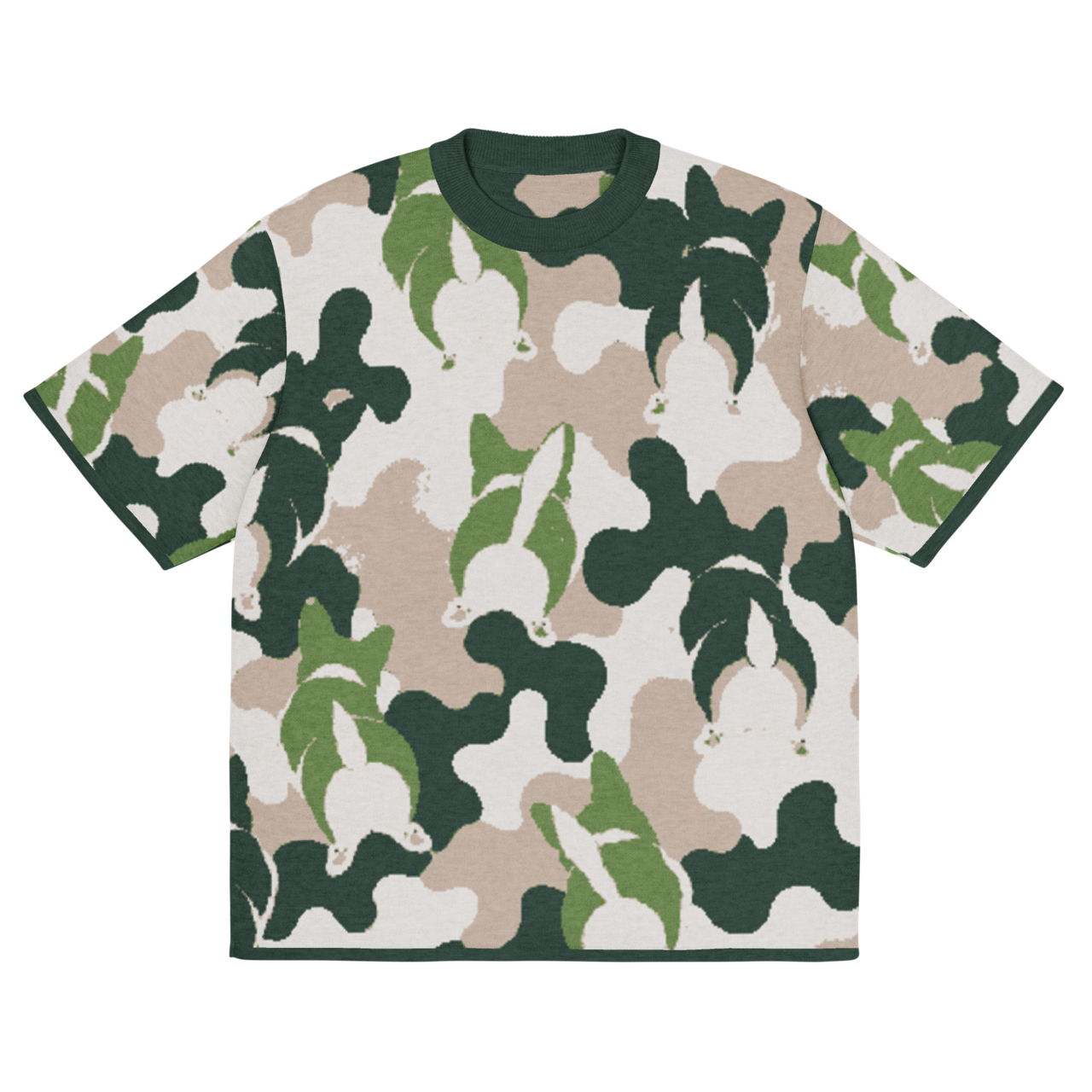WIGGLE CAMO Knit Tee　[T0099]