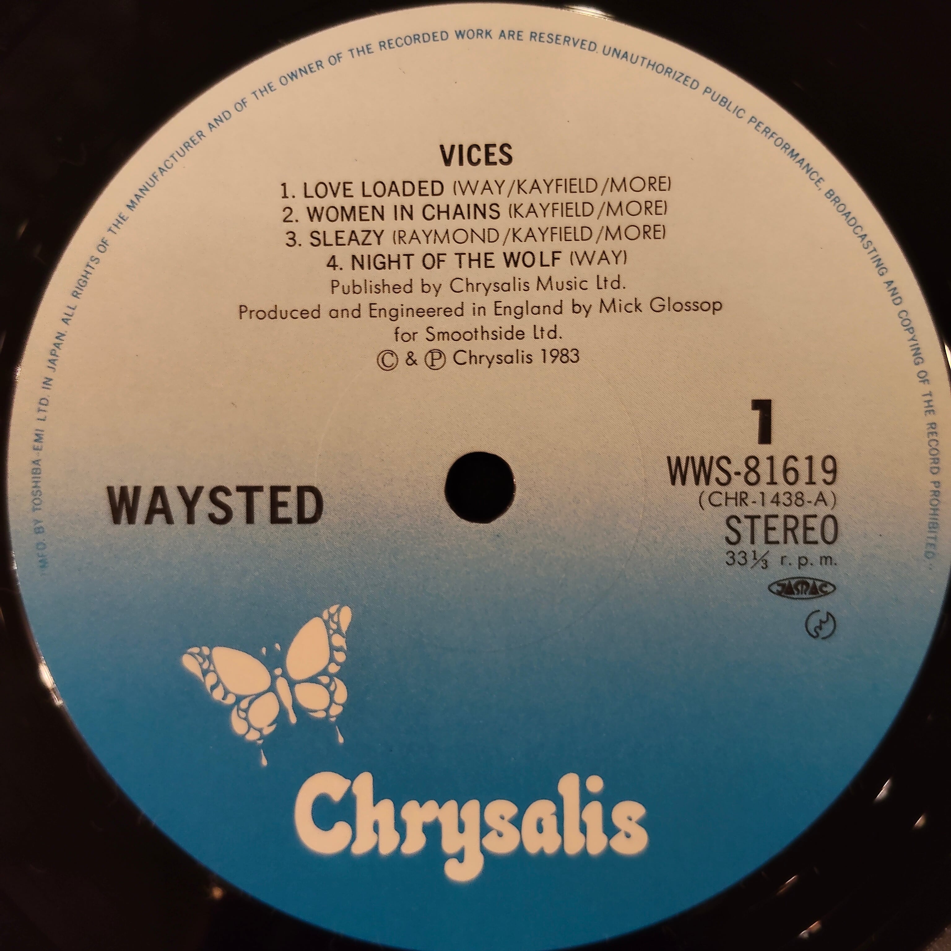 used LP】Waysted – Vices | 北村電機レコード