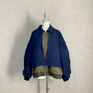 フロッキードットストームフラップジャケット / Navy【unica】