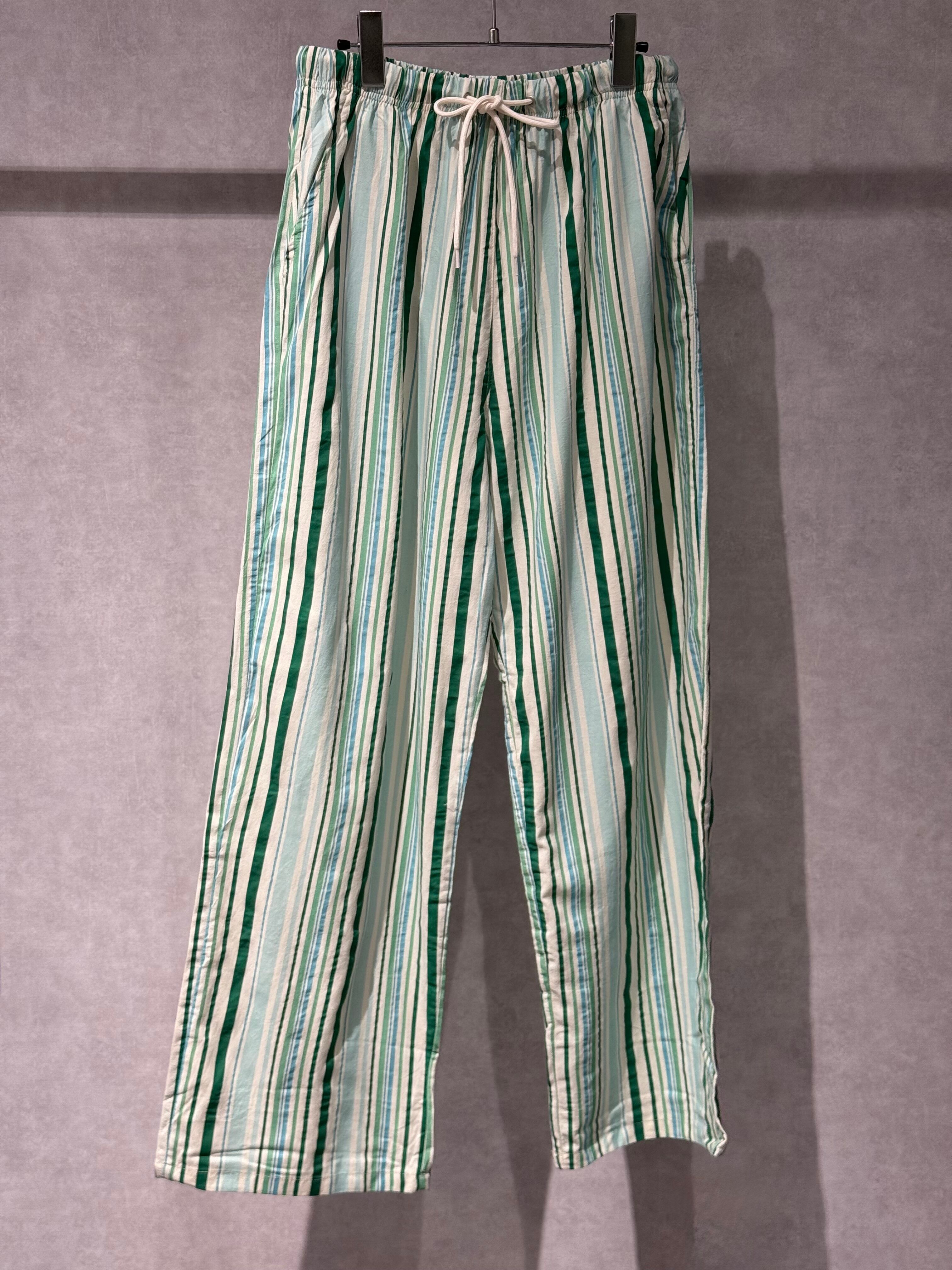 green stripe pants
