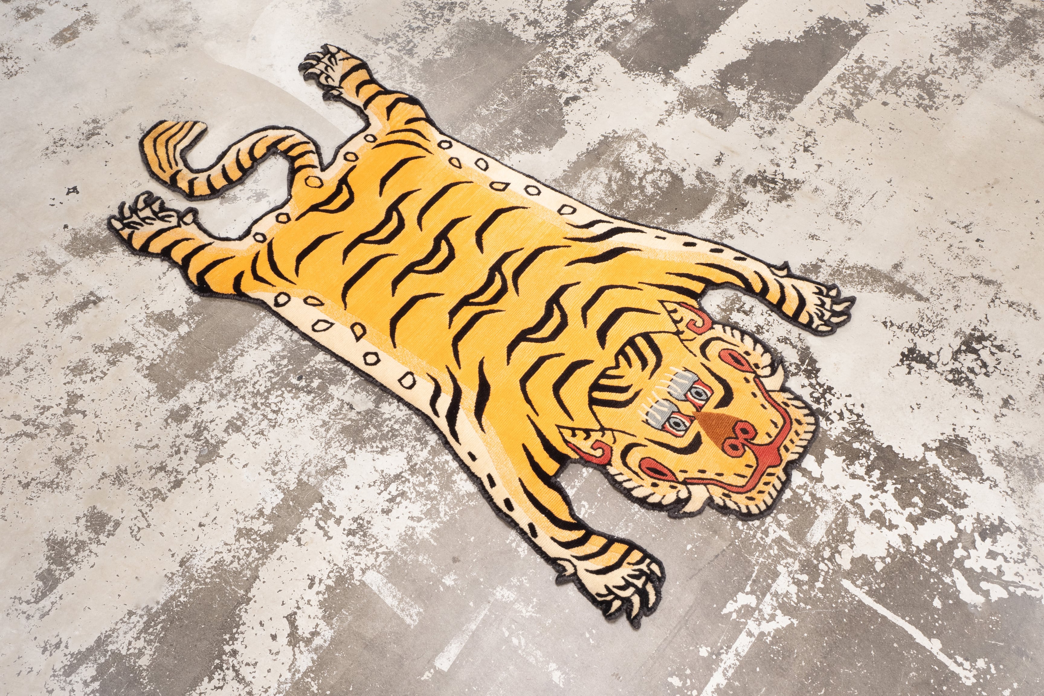 Tibetan Tiger Rug 《Lサイズ•ウール175》Vintage チベタンタイガー
