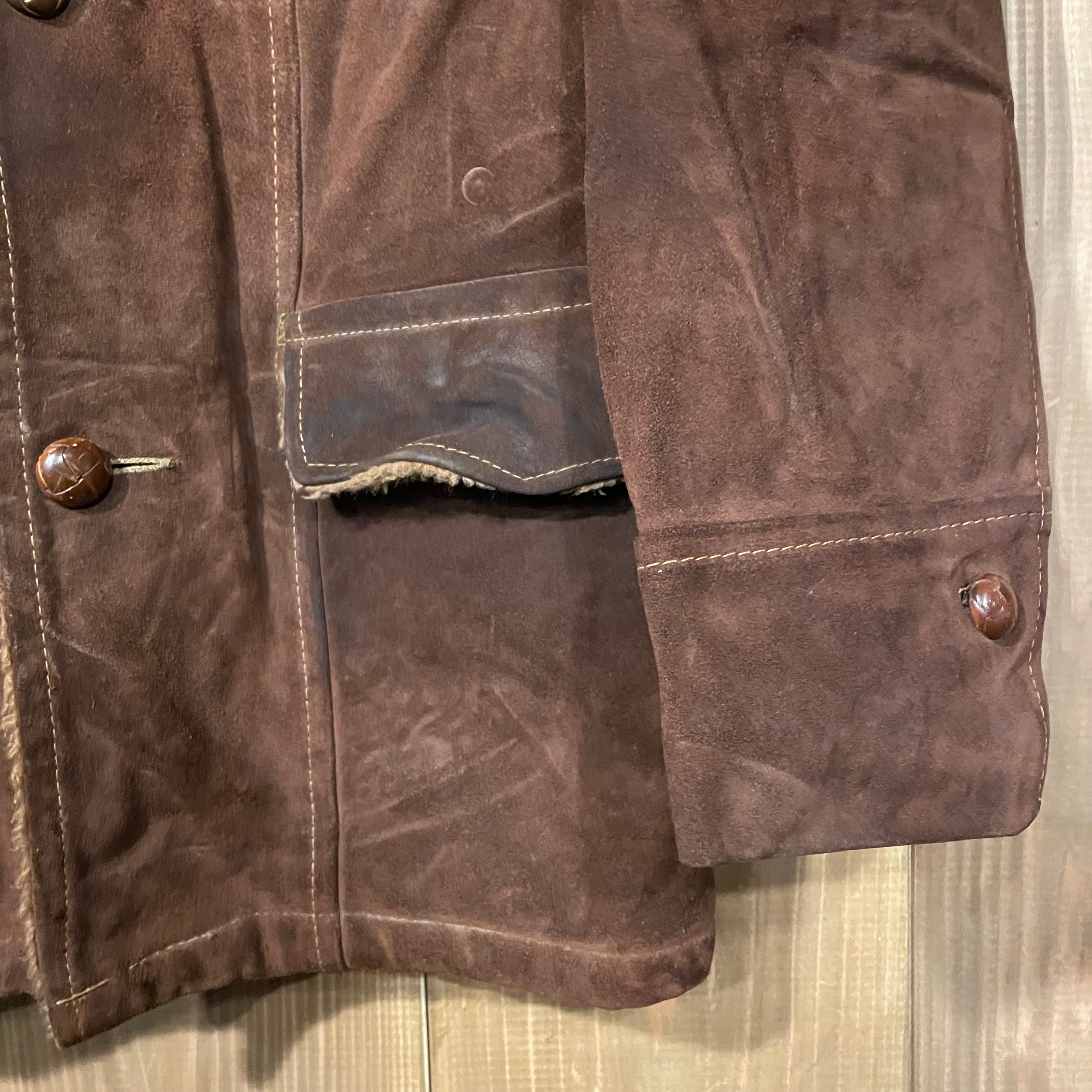 60s SEARS シアーズ スウェード レザージャケット USA製 裏ボア ランチ