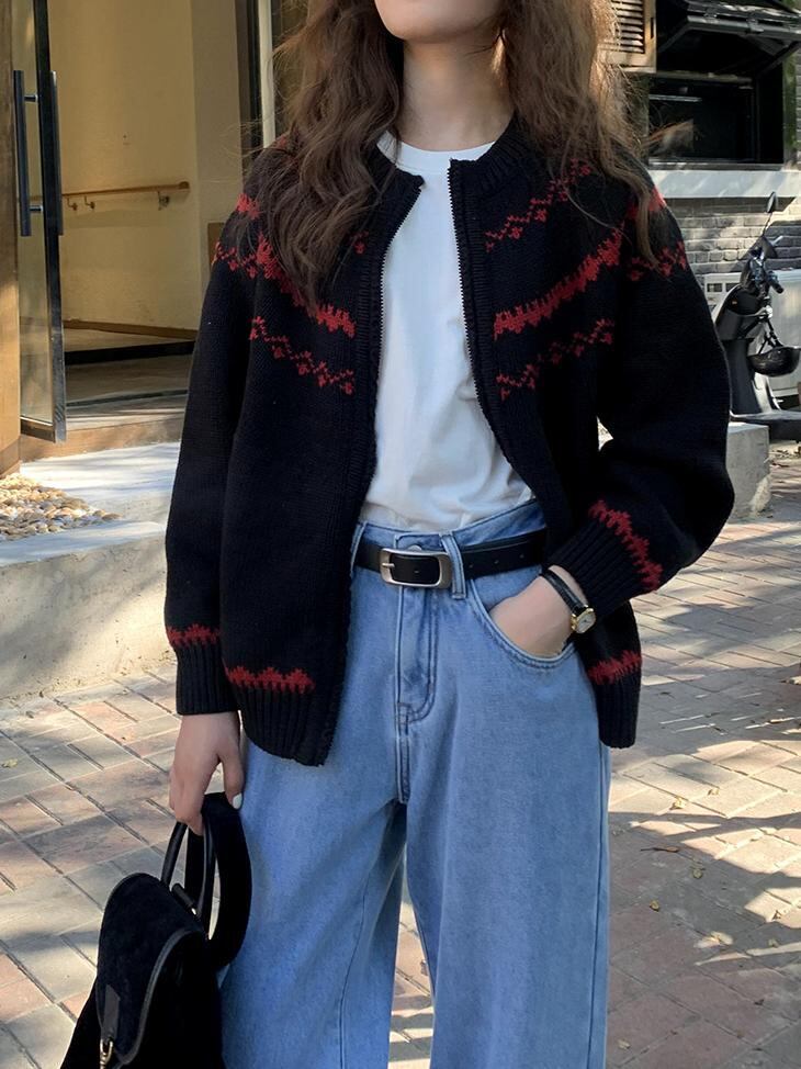 PabloVinci Zip Knit cardigan Nordic Mサイズ Nordic zip knit cardigan（ノルディックジップニット