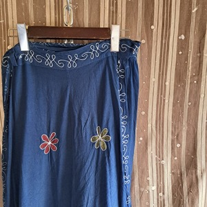 インド製 刺繍ラップスカート used [410031]