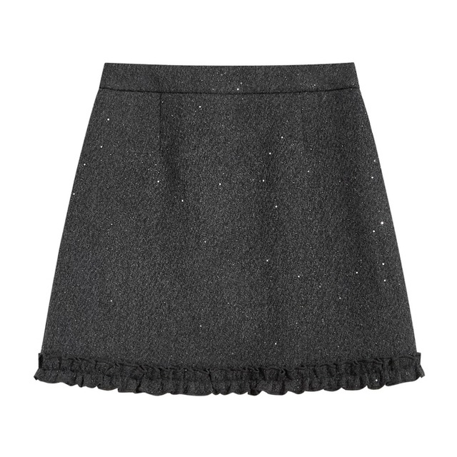Soft frill hem skirt　B1278