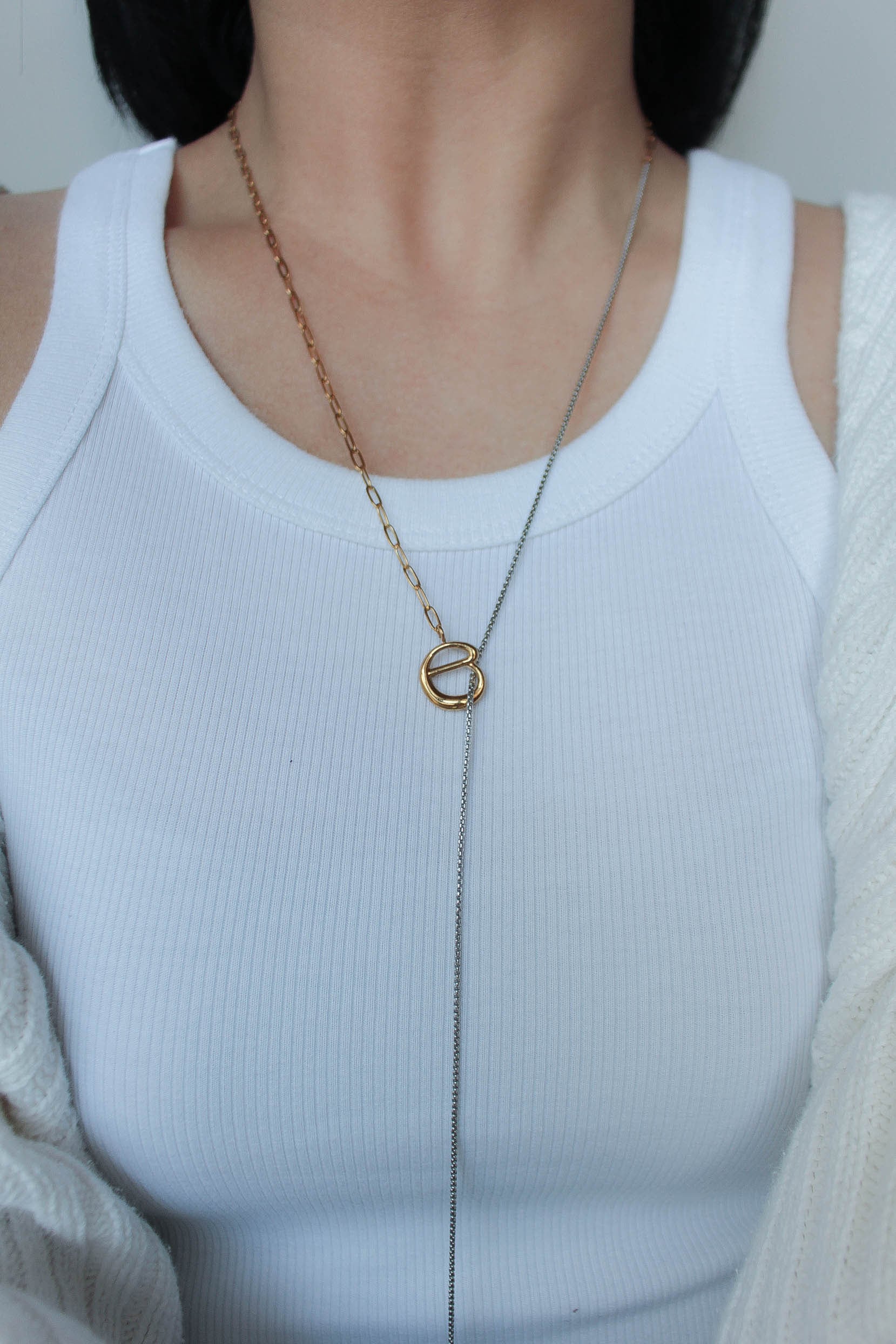 Icon Long Mantle Necklace | ebine(エビネ)|金属アレルギー対応