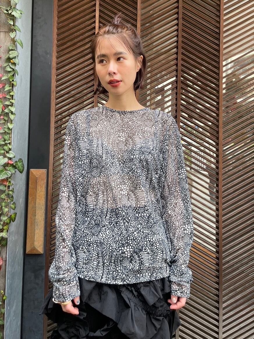 24SS】FUMIE TANAKA フミエタナカ / sheer long tee | TRENTオンライン 