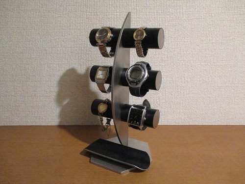 6本掛け腕時計スタンド ブラック No.180928