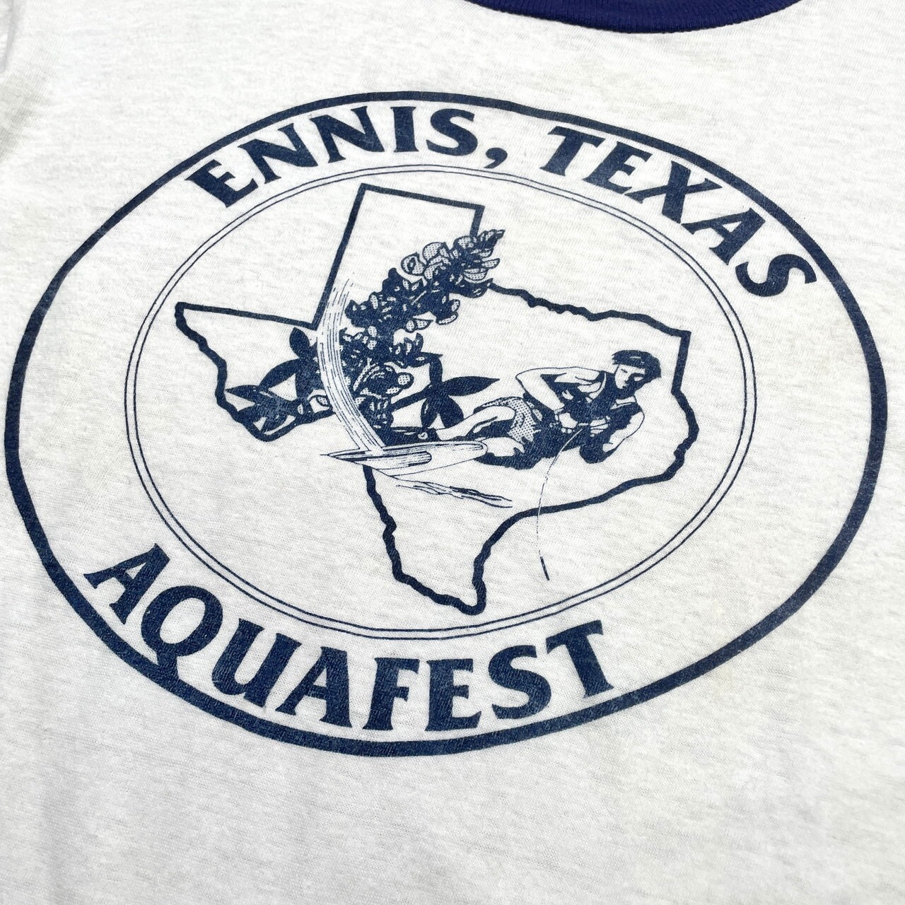 70年代~80年代 パキスタン製 パキ綿 AQUAFEST プリントTシャツ 