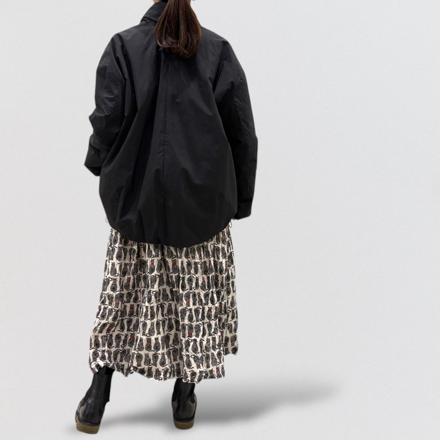pas de calais cotton nylon cloth reversible down jacket | CoCo Cuore