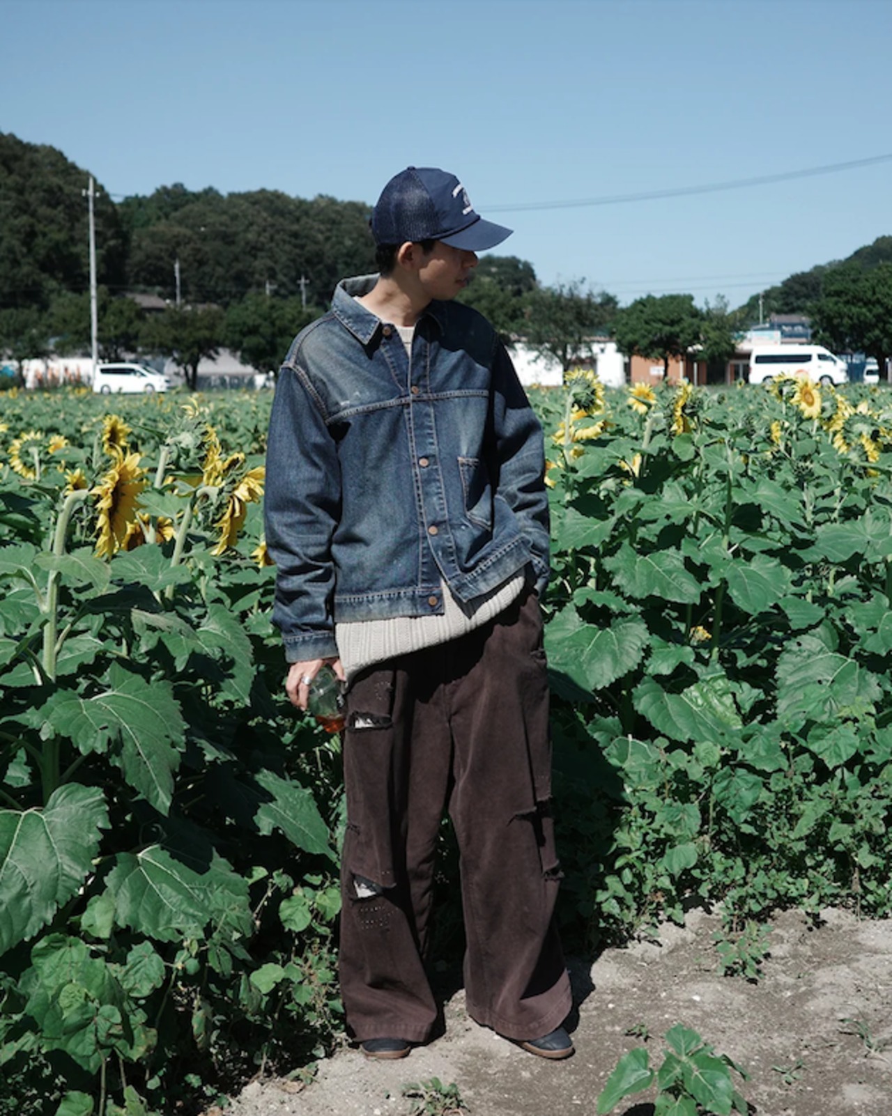 【 ANACHRONORM 】DAMAGED DENIM JACKET
