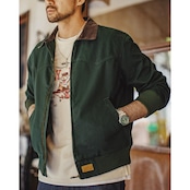 襟コーデュロイキャンバスサンタフェジャケット A0125