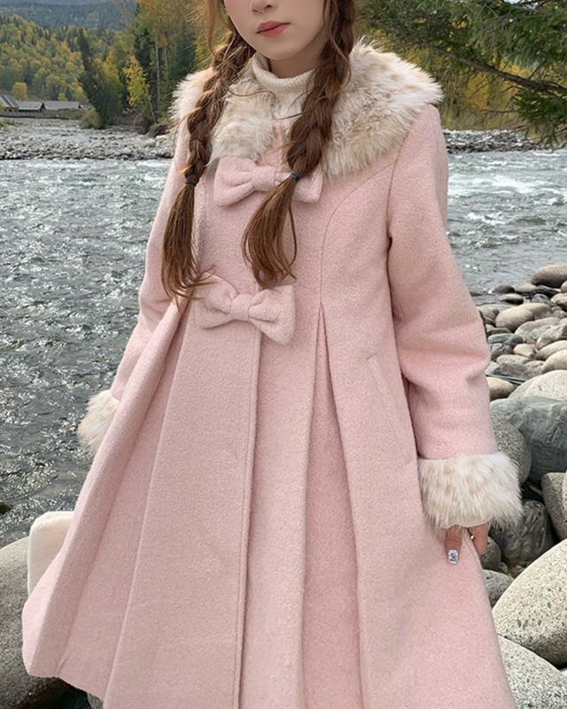 ドーリーフレアファーリボンコート　25W08178