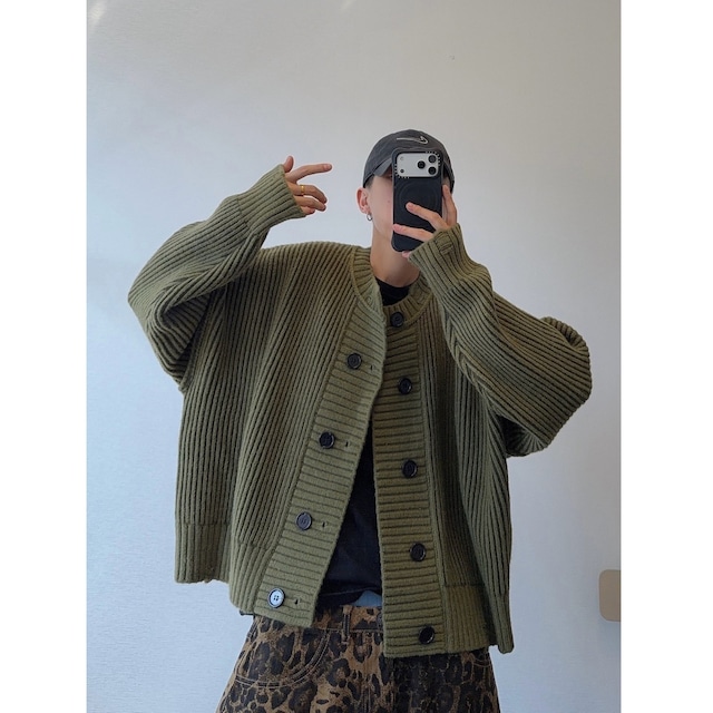 dannyandzee縦ストライプダブルブレストニット