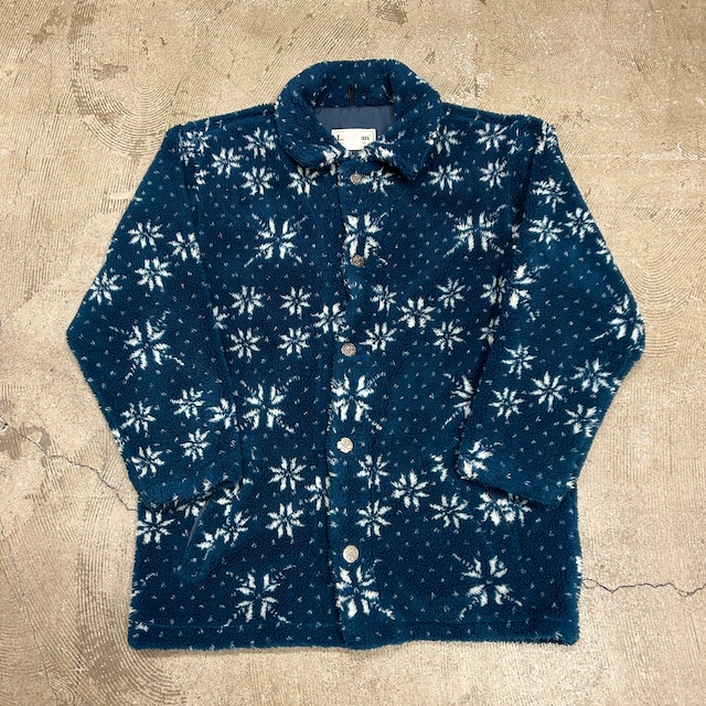 1990s LL BEAN SNOW PATTERN FLEECE COAT