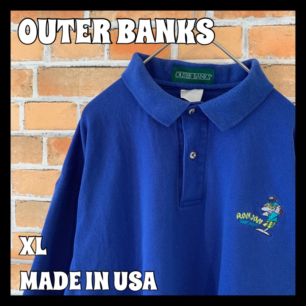 【OUTERBANKS】 USA製 半袖 ポロシャツ USA古着 オーバーサイズ