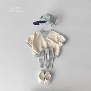 【ONU】スクエア半袖スウェット アイボリー 80〜120cm 2240729