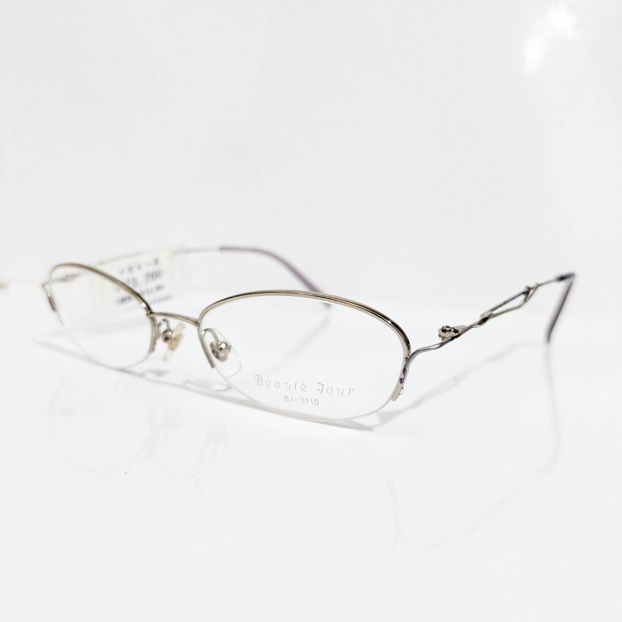 【Beaute Jour】オーバルナイロールフレーム シルバー