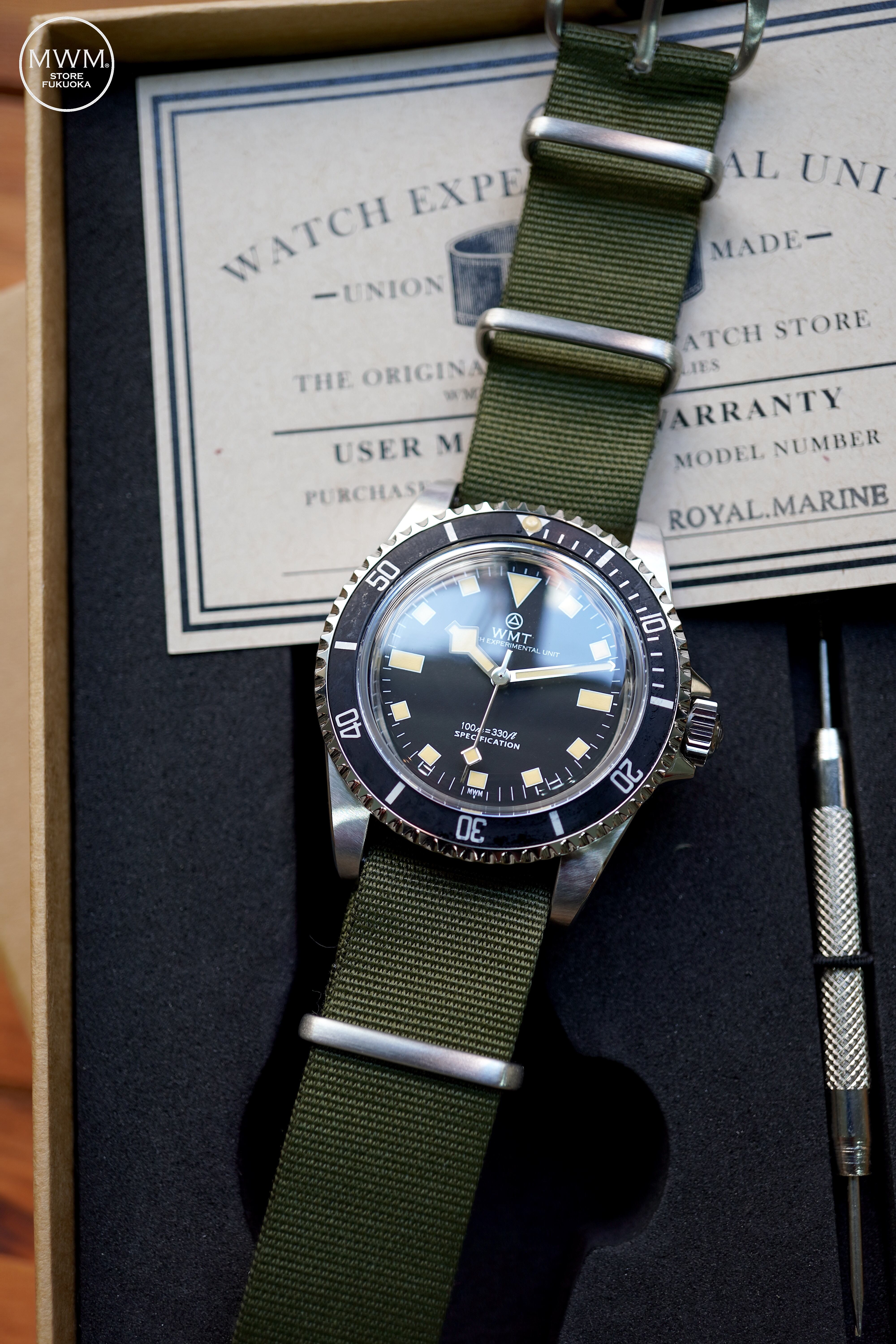 WMT WATCHES Royal Marine – Ocean Noir / Aged Bezel by MWM | MWM 