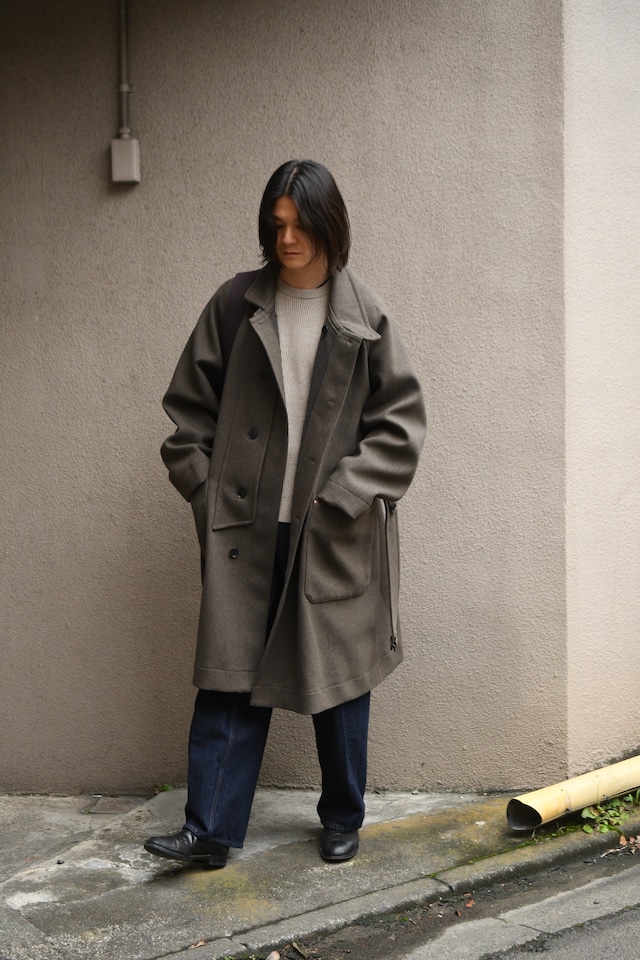 KAPTAIN SUNSHINE / Stand Collar Coat (Moss)