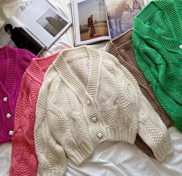 ケーブルニットカーデ　AJ1052-003