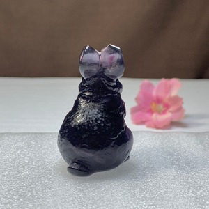 送料込み☆3.フローライトうさぎ・インテリア