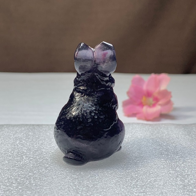 送料込み☆3.フローライトうさぎ・インテリア