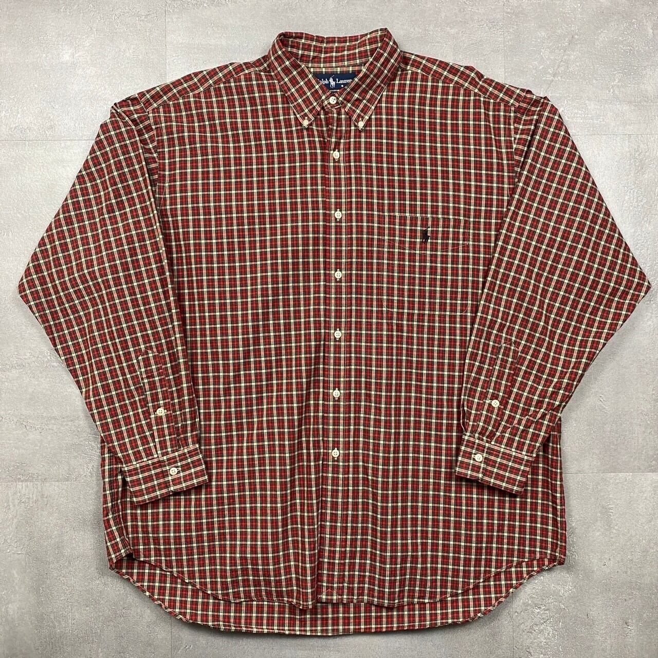 《XL》Ralph Lauren ラルフローレン ボタンダウンシャツ チェック No.4196