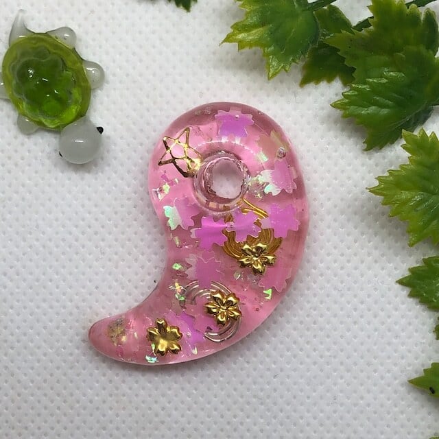 オルゴナイト 五芒星錐 桜瑪瑙 オルゴナイト 五芒星錐 桜瑪瑙