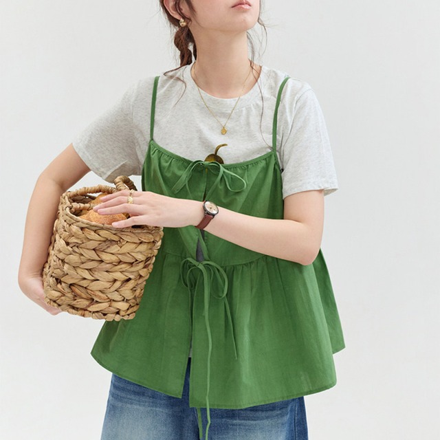 front ribbon camisole
