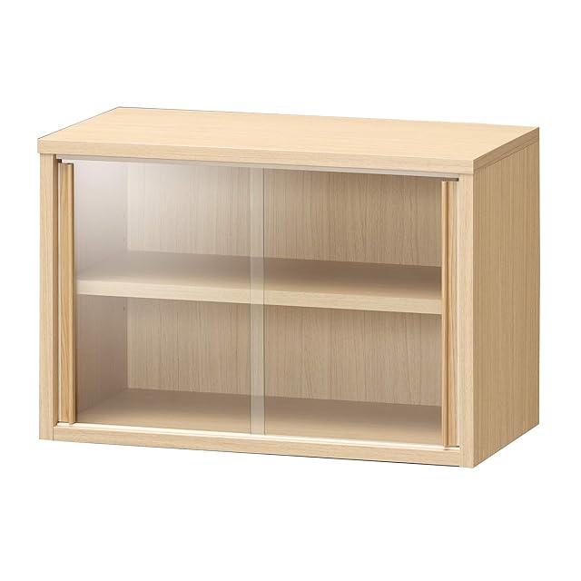 白井産業 食器棚 ミニカップボード キッチン収納 ガラスキャビネット