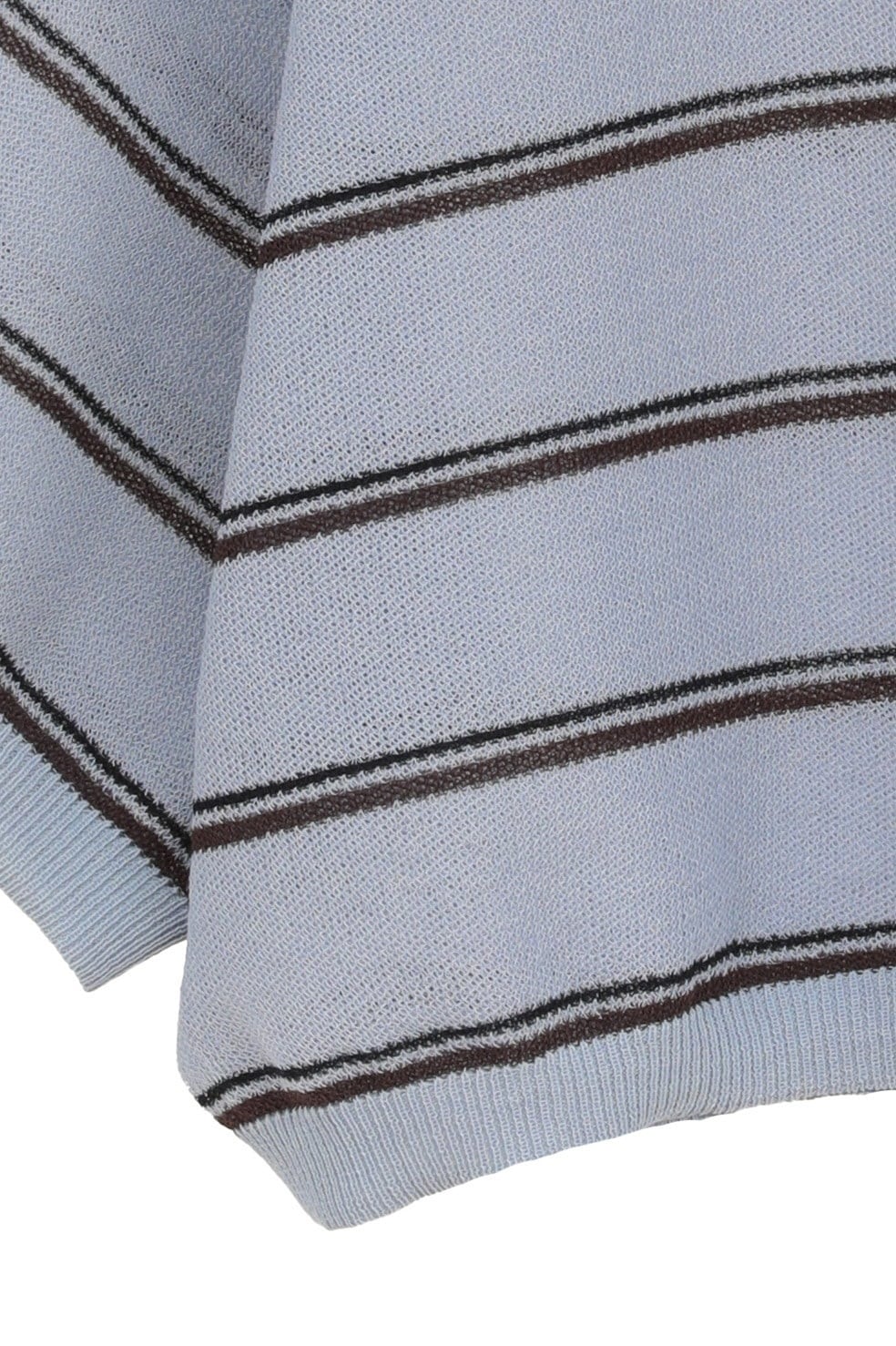 CLANE(クラネ) SPONGY SHEER POLO KNIT TOPS BLUE | サウスオレンジ