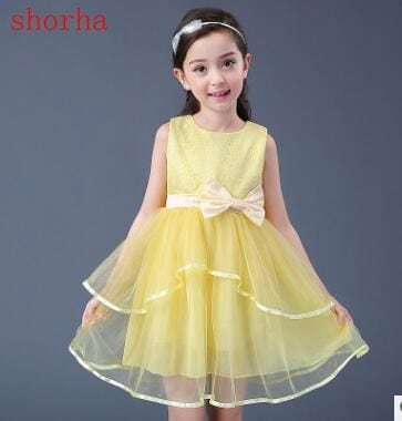 【新作】【送料無料】 夏の新しいドレスキッズガールボールガウン幼児ガールレースドレスバースデーパーティードレス子供 サマー 夏物 AL expec420188932328