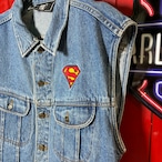 DC コミックス スーパーマン 刺繍 デニムベスト