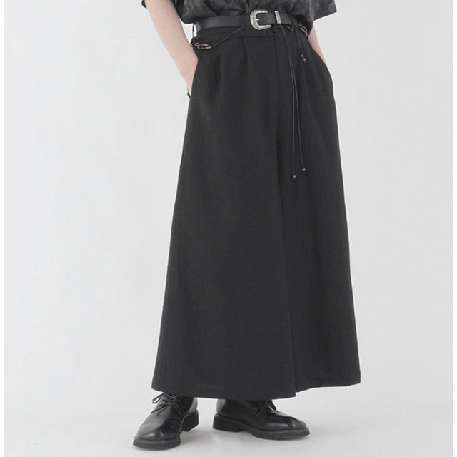 Zip-off overlay wide trousers C1157