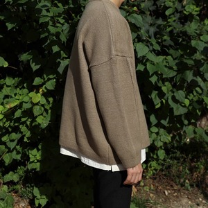 シンプルモードラウンドネックニット　993