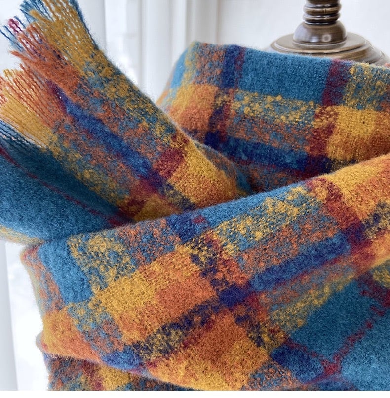 CompactWOOL　チェック柄　ストールマフラー 雑貨 zk2403 レディース チェック柄 大判ストール マフラー ひざ掛け