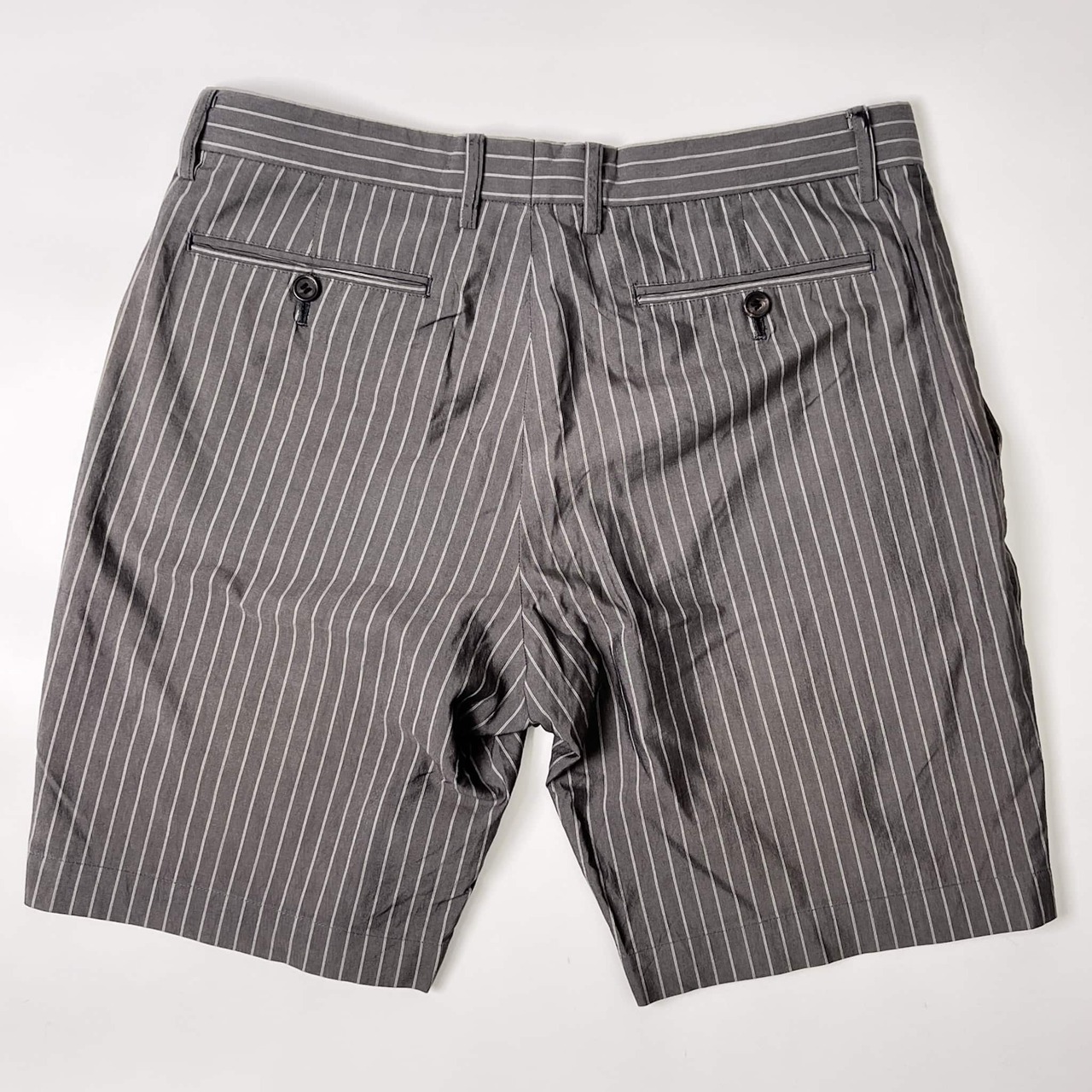 シルク混 PS Paul Smith ポールスミス ストライプ ハーフパンツ ショートパンツ L/グレー系 メンズ