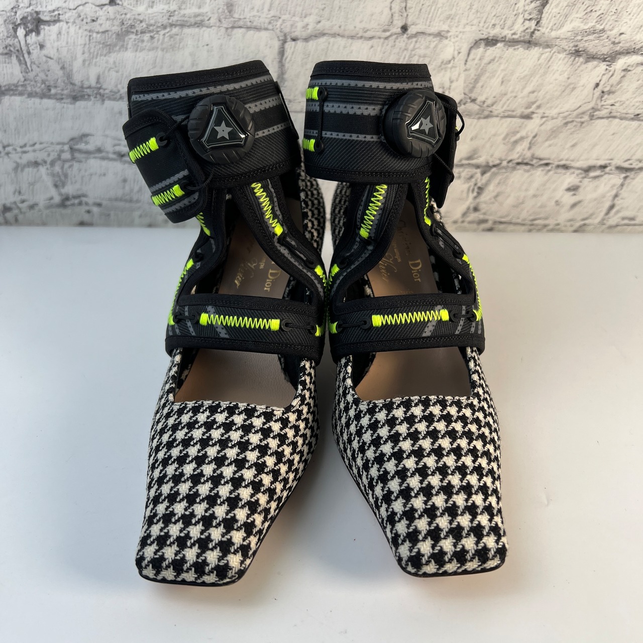 【最終処分SALE】ディオール　DIOR 千鳥柄  パンプス ブラック A-8666