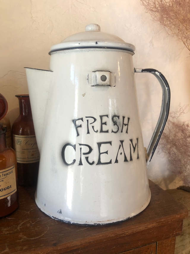 FRESH CREAM ホーローコーヒーポット Vintage Enamel Fresh Cream Pot