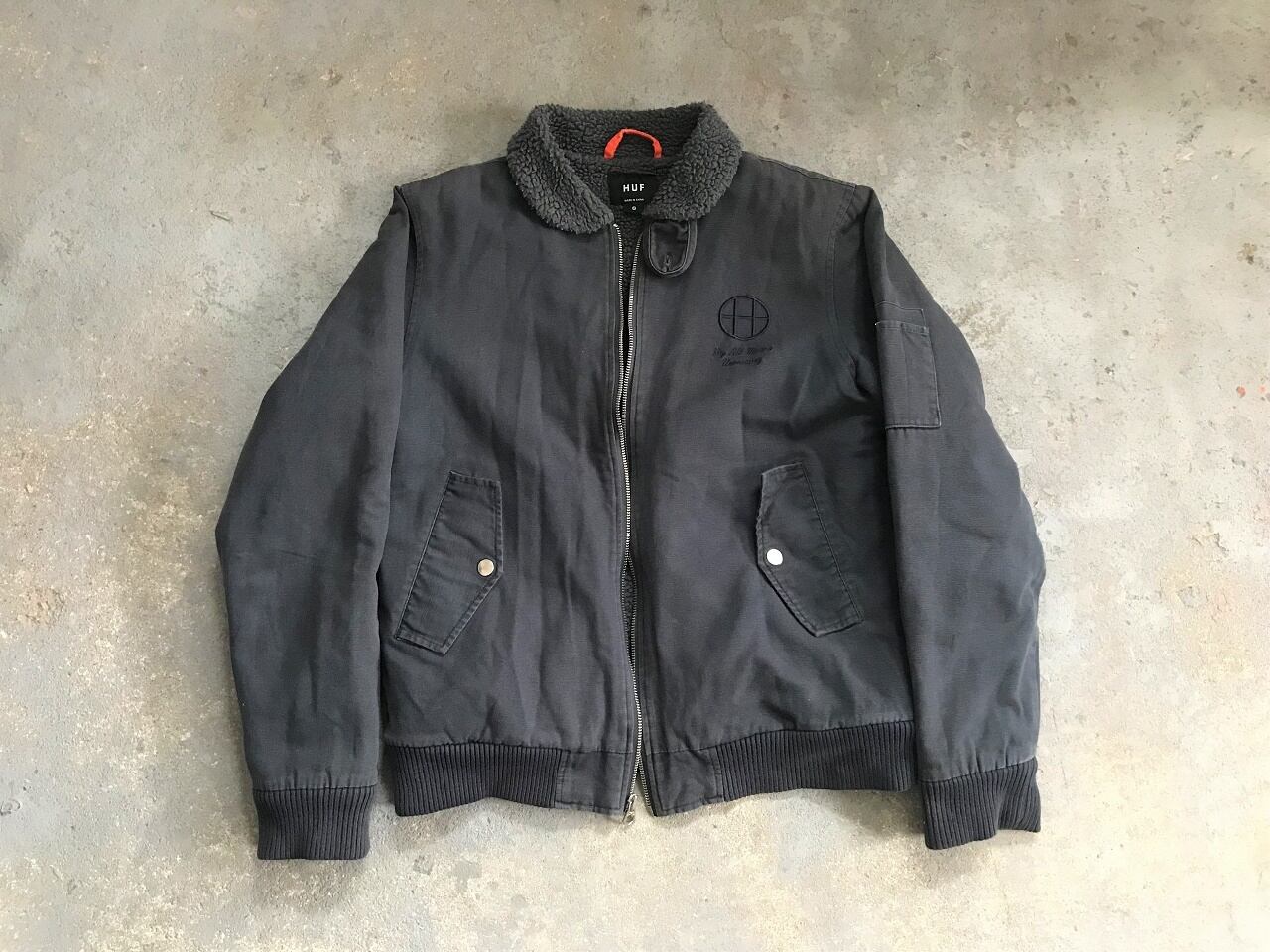 HUF cotton boa jacket