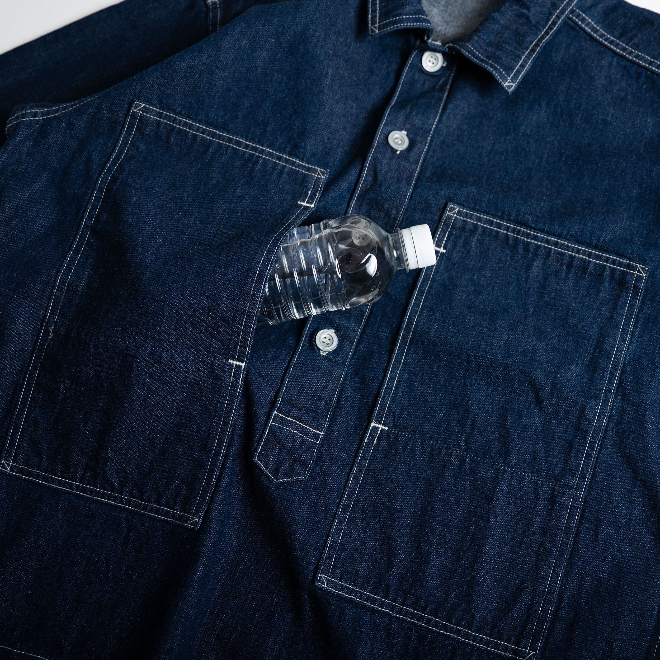 Denim pullover shirt jacket【デニムプルオーバーシャツジャケット