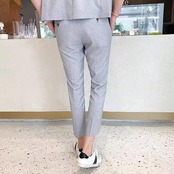 3/4 sleeve suit jacket + pants suit 2piece 00373
